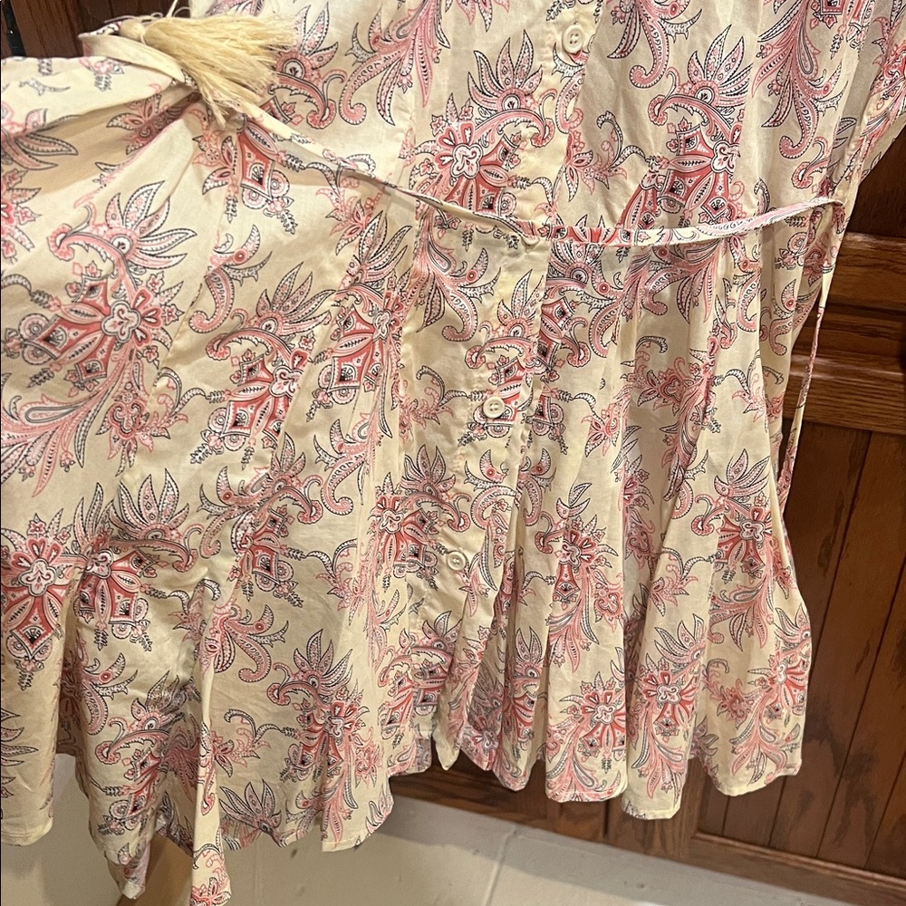 Fate Pink and Cream Paisley Dress LS size medium - Picture 5 of 8